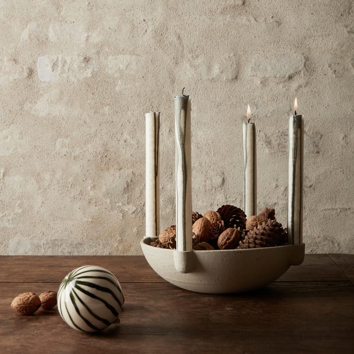Candelabro de Adviento Bowl cerámica large Ø27 cm, gris claro Ferm Living