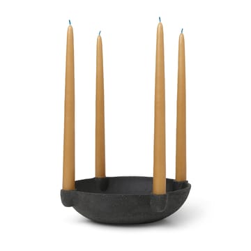 Candelabro de Adviento Bowl cerámica large Ø27 cm - gris oscuro - ferm LIVING