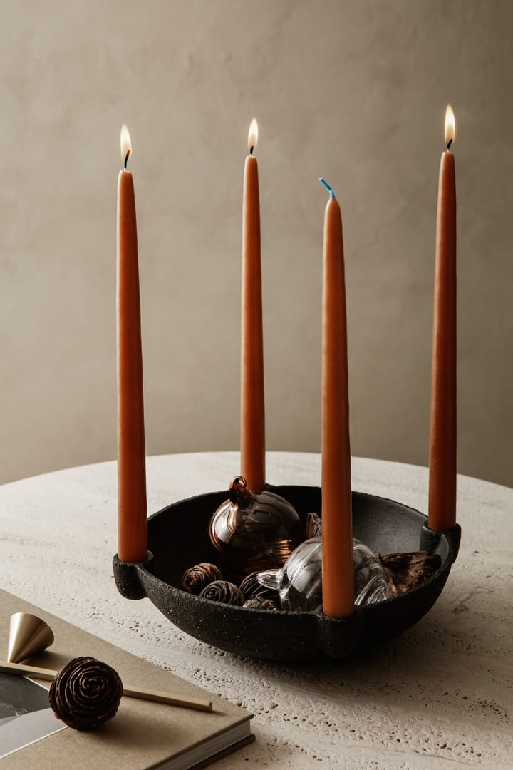 Candelabro de Adviento Bowl cerámica large Ø27 cm, gris oscuro Ferm Living