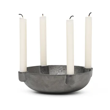 Candelabro de Adviento Bowl latón - Black brass - Ferm Living