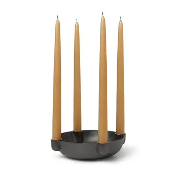 Candelabro de adviento Bowl mediano Ø20 cm - Aluminio ennegrecido - Ferm Living