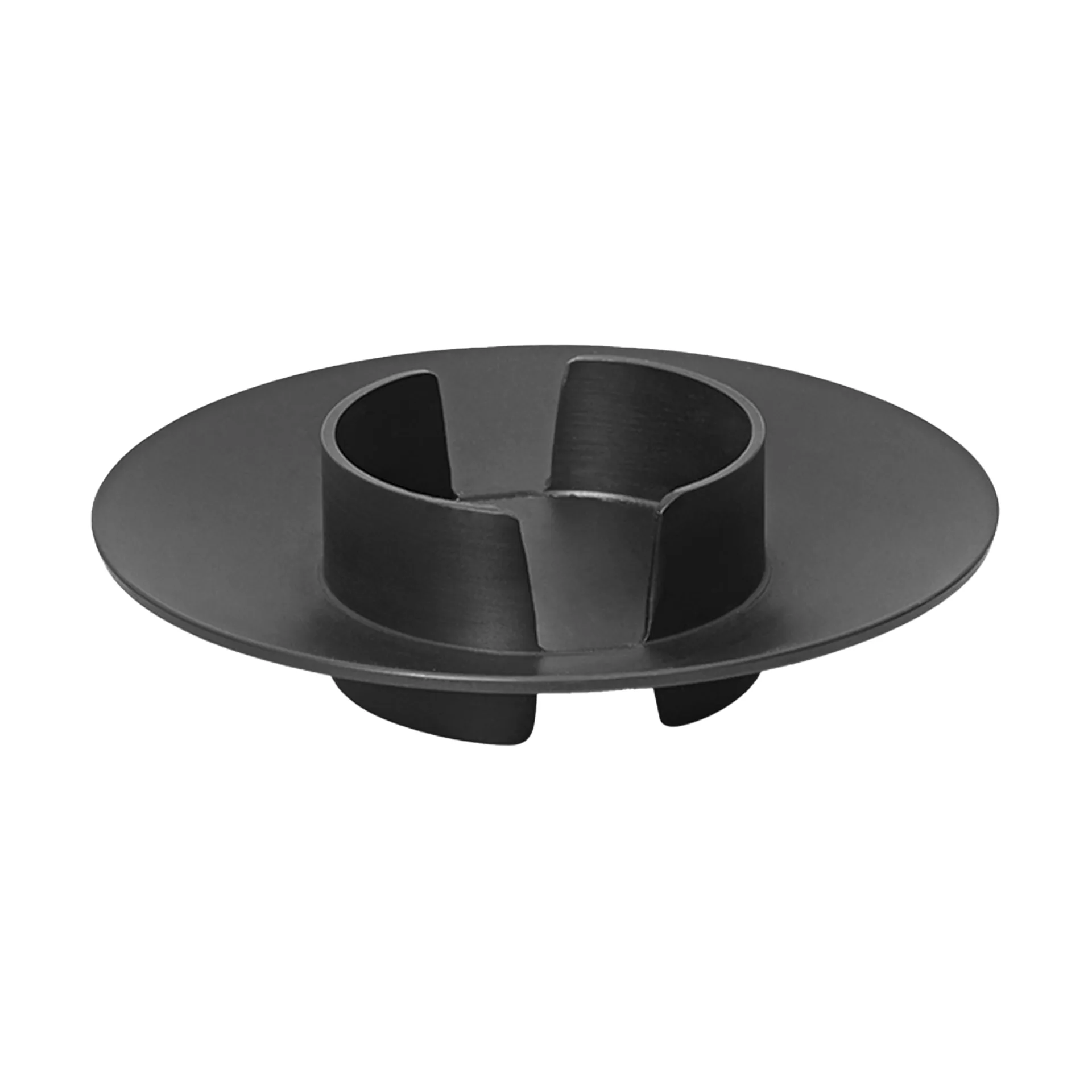 Candelabro para vela gruesa Block, Black brass Ferm Living