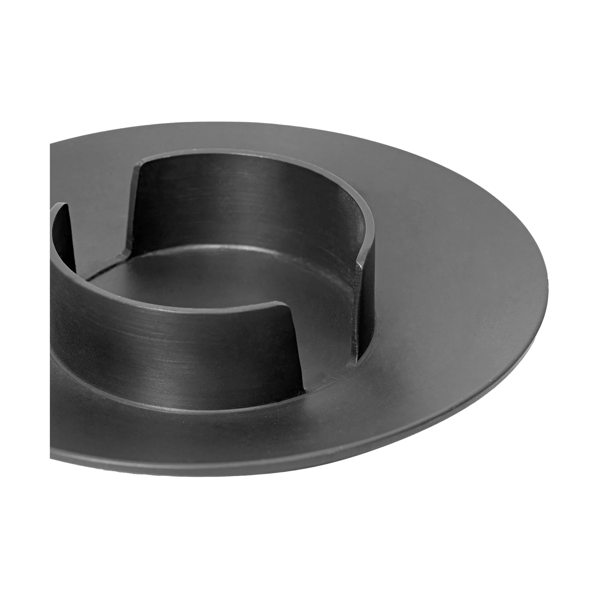 Candelabro para vela gruesa Block, Black brass Ferm Living