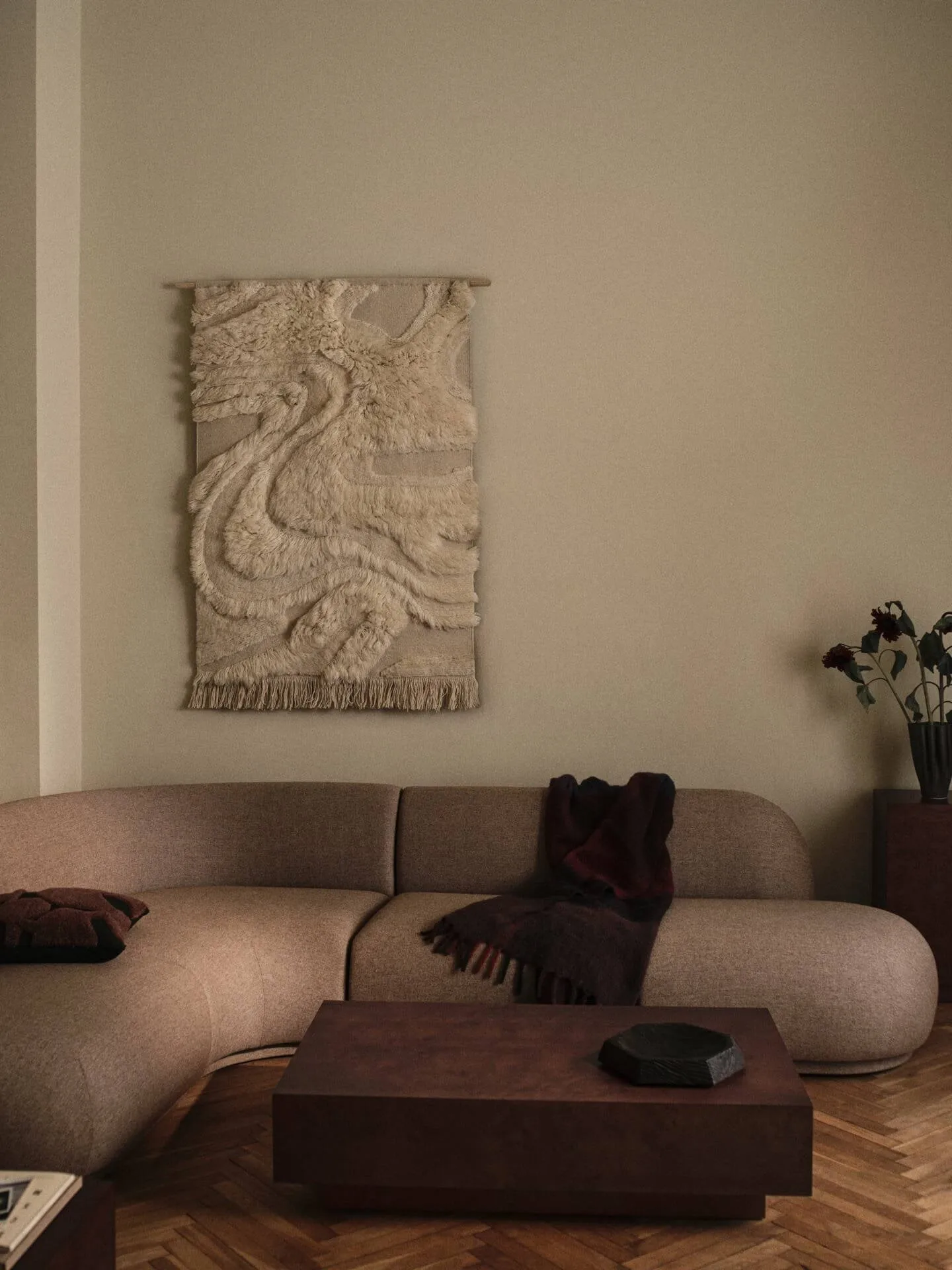 Centro de mesa Koh, Dark brown, 35 cm Ferm Living