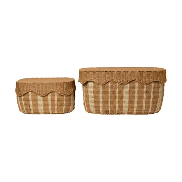 Cesta de almacenamiento Rivan, 2 piezas - Natural-off-white - Ferm Living