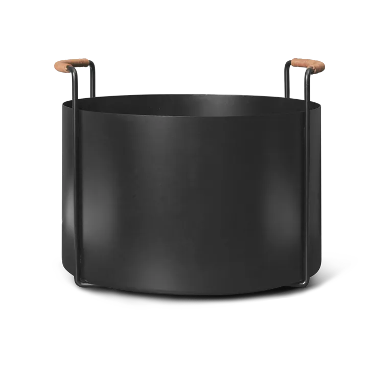 Cesta para leña Port, 42x40x32,4 cm - Black - Ferm Living