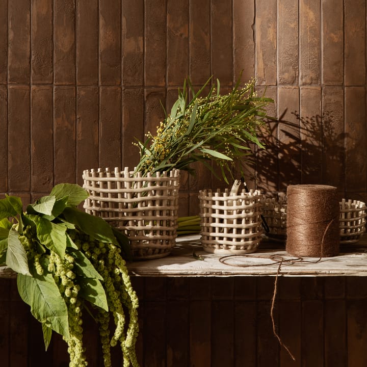 Cesta trenzada Ceramic Ø16 cm, Cashmere Ferm Living