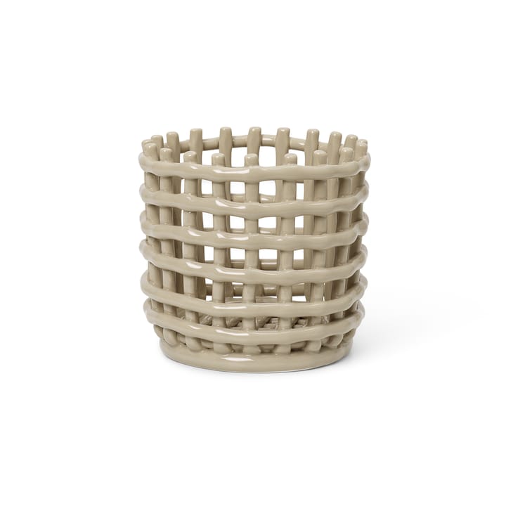Cesta trenzada Ceramic Ø16 cm - Cashmere - Ferm Living