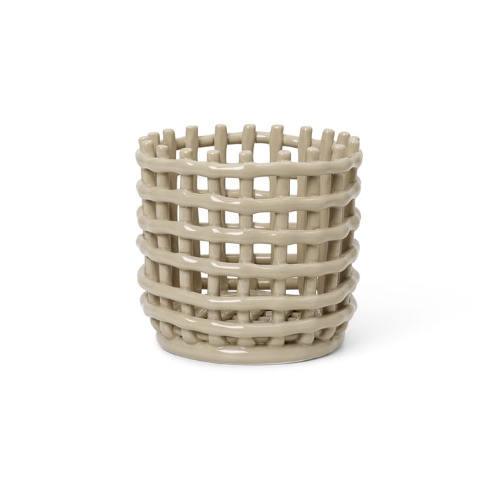 Cesta trenzada Ceramic Ø16 cm - Cashmere - ferm LIVING