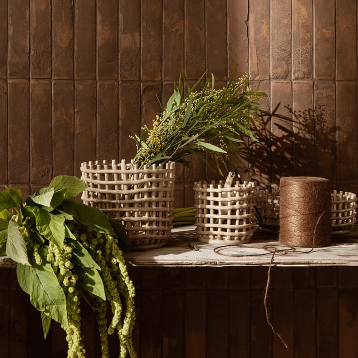 Cesta trenzada Ceramic Ø16 cm, Cashmere Ferm Living