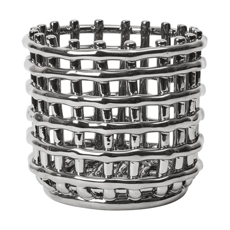 Cesta trenzada Ceramic Ø16 cm, Plata Ferm Living