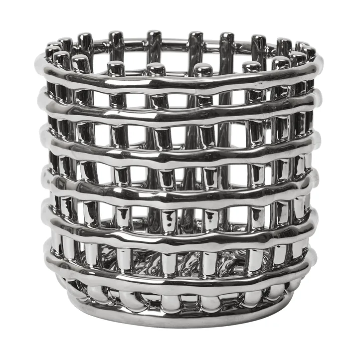 Cesta trenzada Ceramic Ø16 cm - Plata - Ferm Living