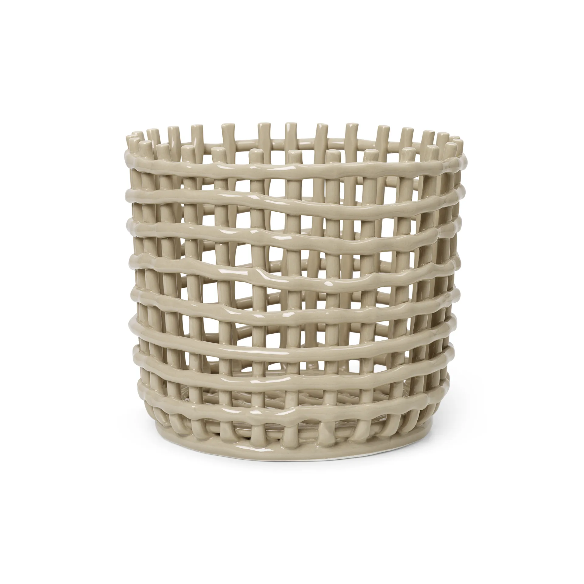 Cesta trenzada Ceramic Ø23,5 cm, Cashmere Ferm Living