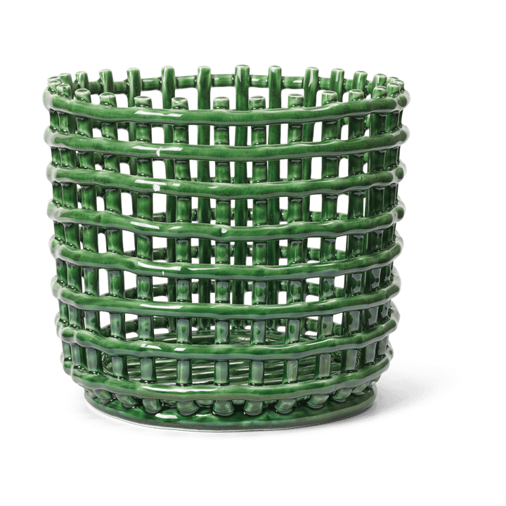 Cesta trenzada Ceramic Ø23,5 cm - Emerald Green - Ferm Living