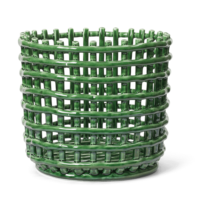 Cesta trenzada Ceramic Ø23,5 cm - Emerald Green - Ferm LIVING