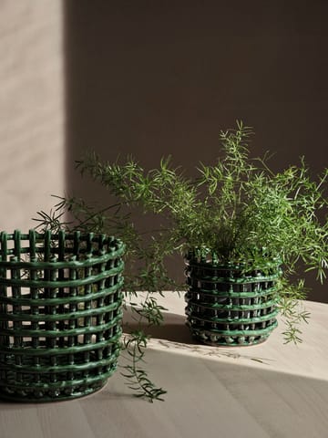 Cesta trenzada Ceramic Ø23,5 cm - Emerald Green - Ferm Living
