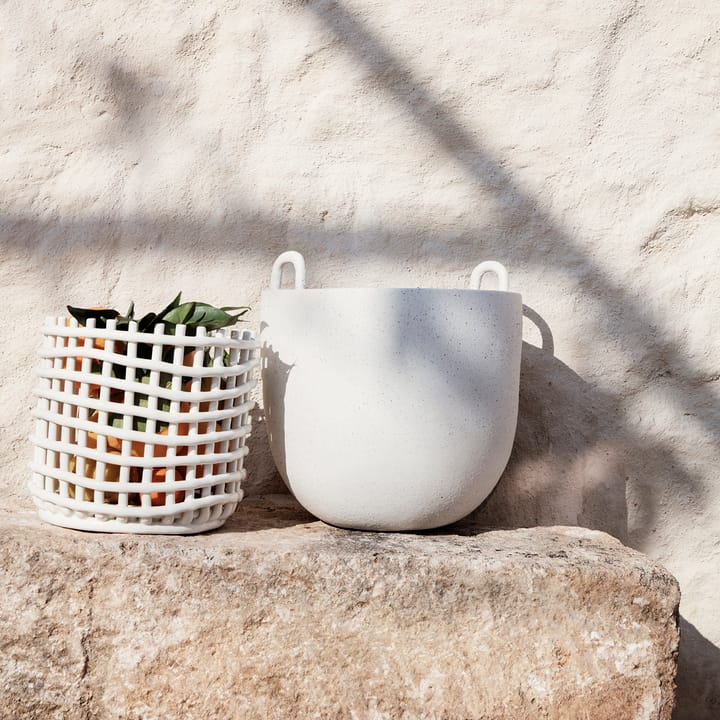 Cesta trenzada Ceramic Ø23,5 cm, Off white Ferm Living