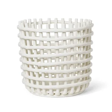 Cesta trenzada Ceramic Ø35 cm - Off white - Ferm Living