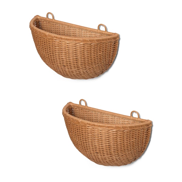 Cestas de pared Braided 2 unidades, Natural Ferm Living