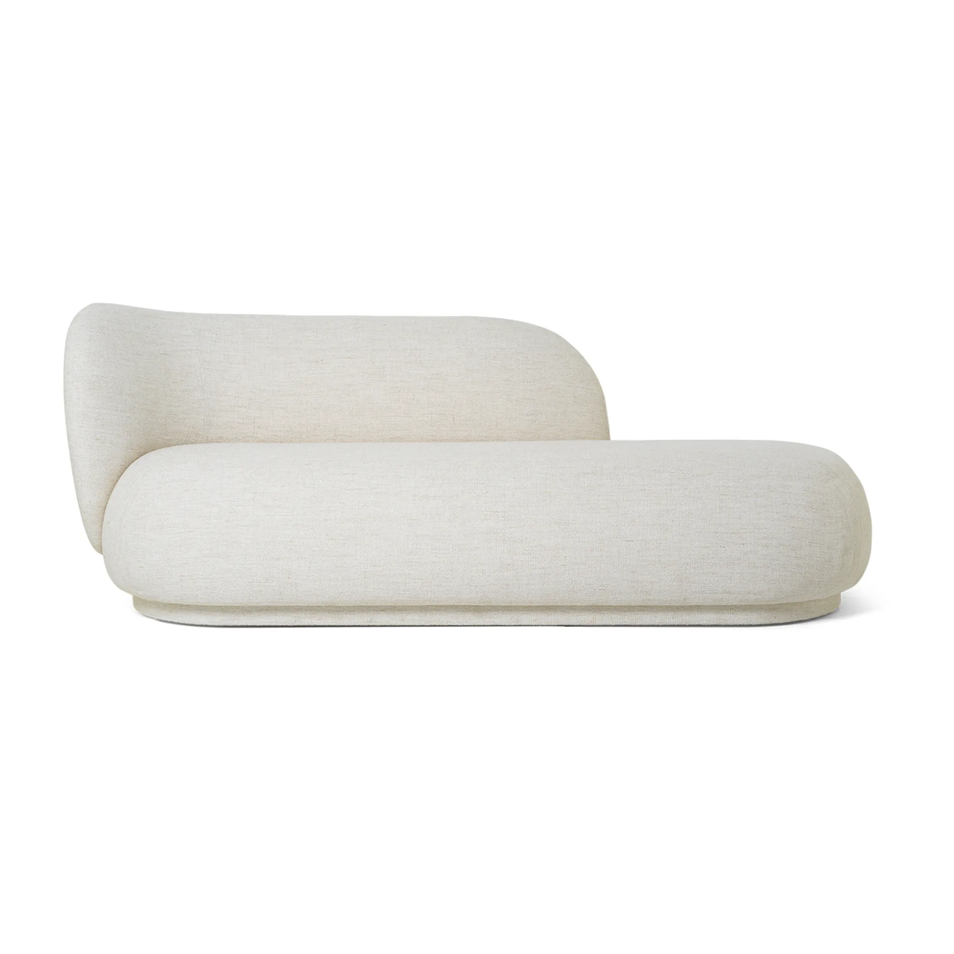 Chaiselongue Diván bouclé Rico izquierda, Offwhite Ferm Living