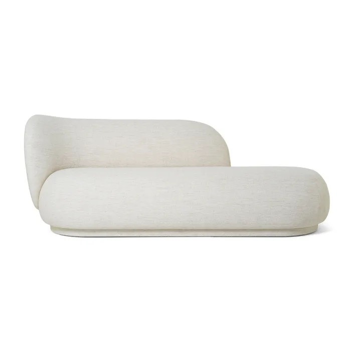 Chaiselongue Diván bouclé Rico izquierda - Offwhite - Ferm Living