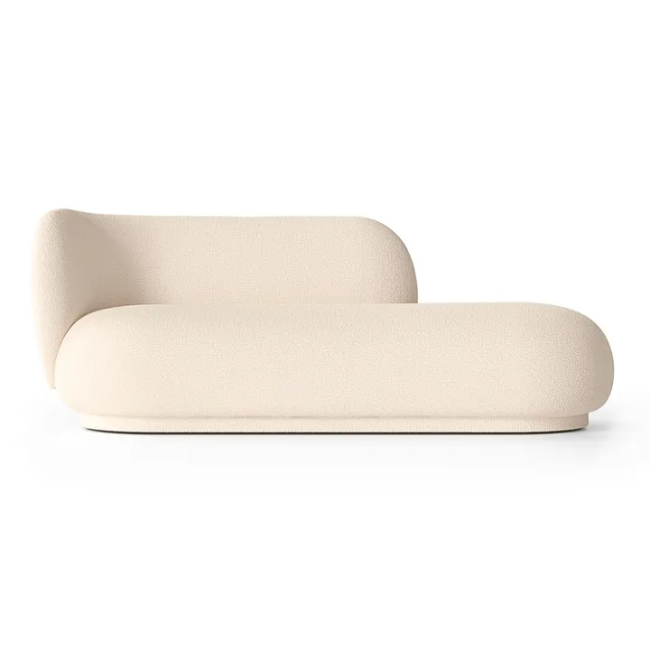 Chaiselongue Diván bouclé Rico izquierda - Wool offwhite - Ferm Living