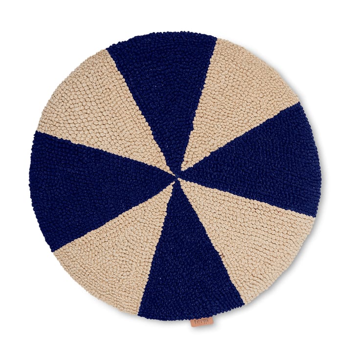 Cojín Arch redondo Ø40 cm - Bright blue-Off white - Ferm LIVING
