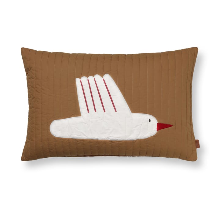 Cojín Bird quiltad 60x40 cm - Sugar kelp (marrón) - Ferm Living