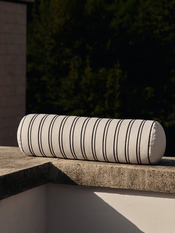 Cojín cilíndrico Twill bolster - Off-white-black - Ferm Living
