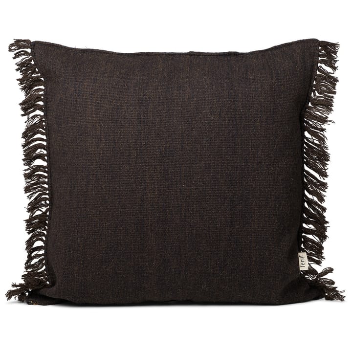Cojín con flecos Kelim L 80x80 cm, Dark melange Ferm Living