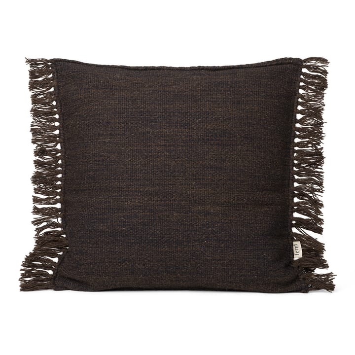 Cojín con flecos Kelim S 50x50 cm, Dark melange Ferm Living