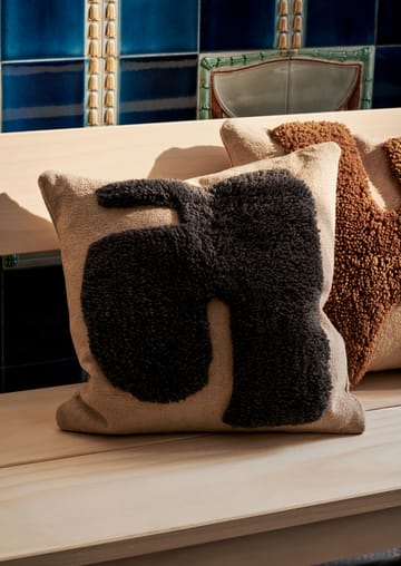 Cojín Lay 50x50 cm - Sand / Dark Brown - Ferm Living
