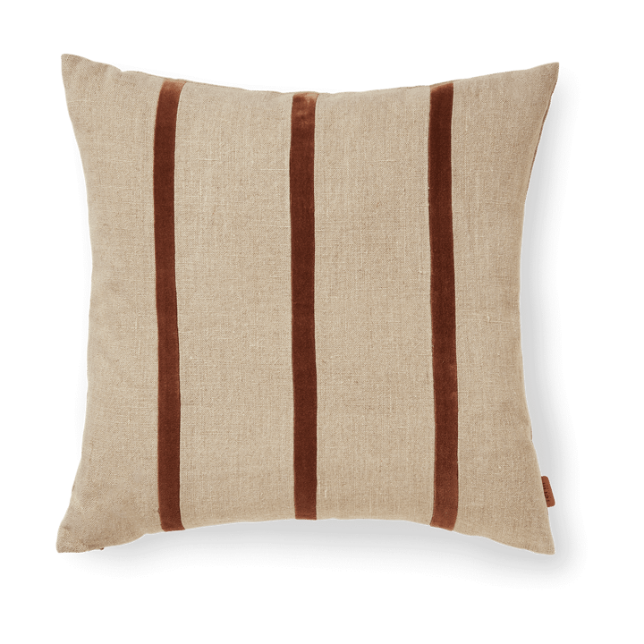 Cojín Senti Stripe 50x50 cm - Linen-carob brown - Ferm Living