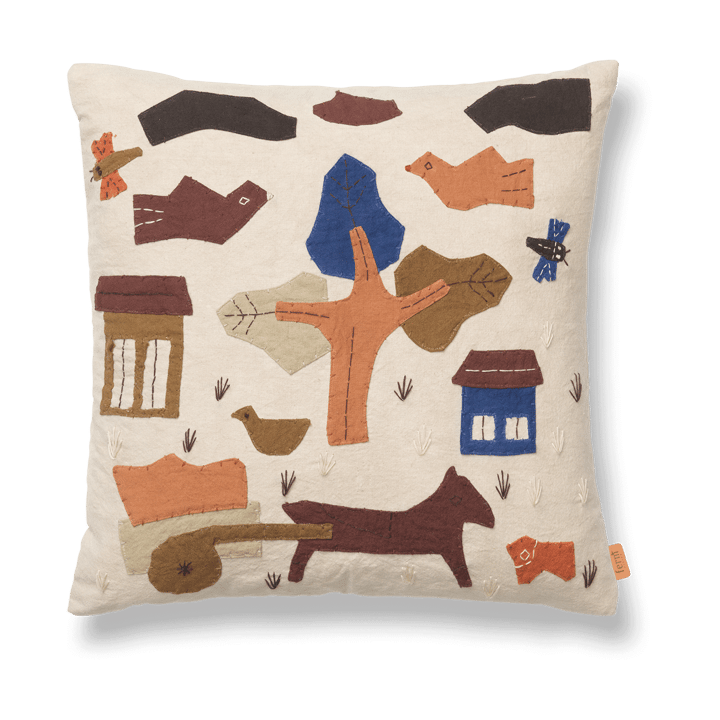 Cojín Village 40x40 cm - Blanco roto - Ferm Living