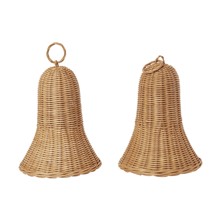 Colgante Braided bells 20 cm, 2-pack - Natural - Ferm Living