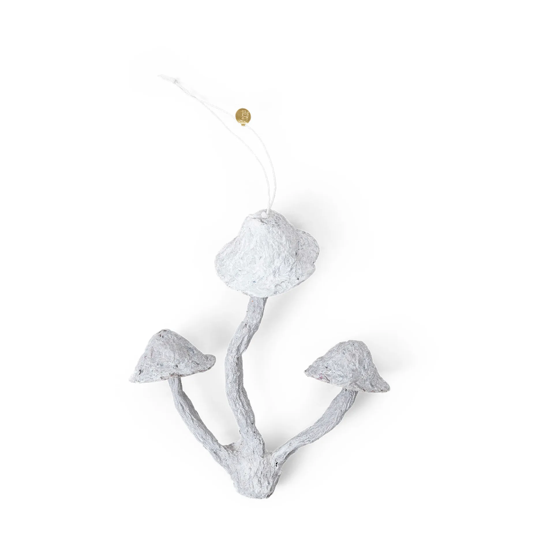 Colgante de árbol de Navidad Mushroom ornament, Faded white Ferm Living