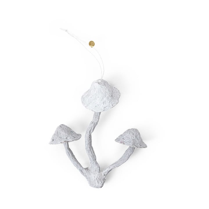 Colgante de árbol de Navidad Mushroom ornament - Faded white - Ferm LIVING