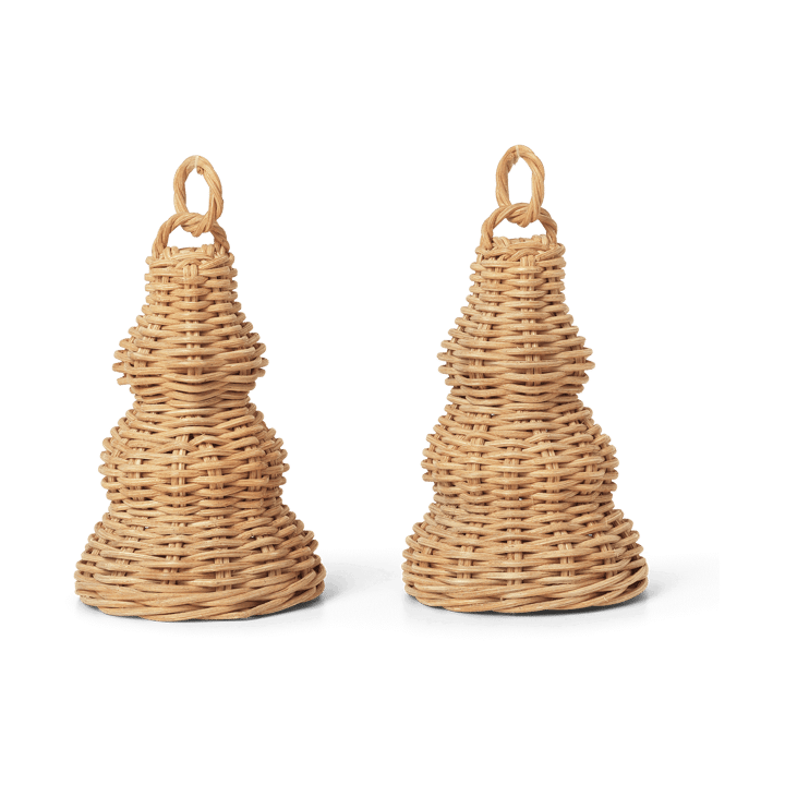 Colgante de navidad Braided Bell Baubles 2 unidades, Natural Ferm Living