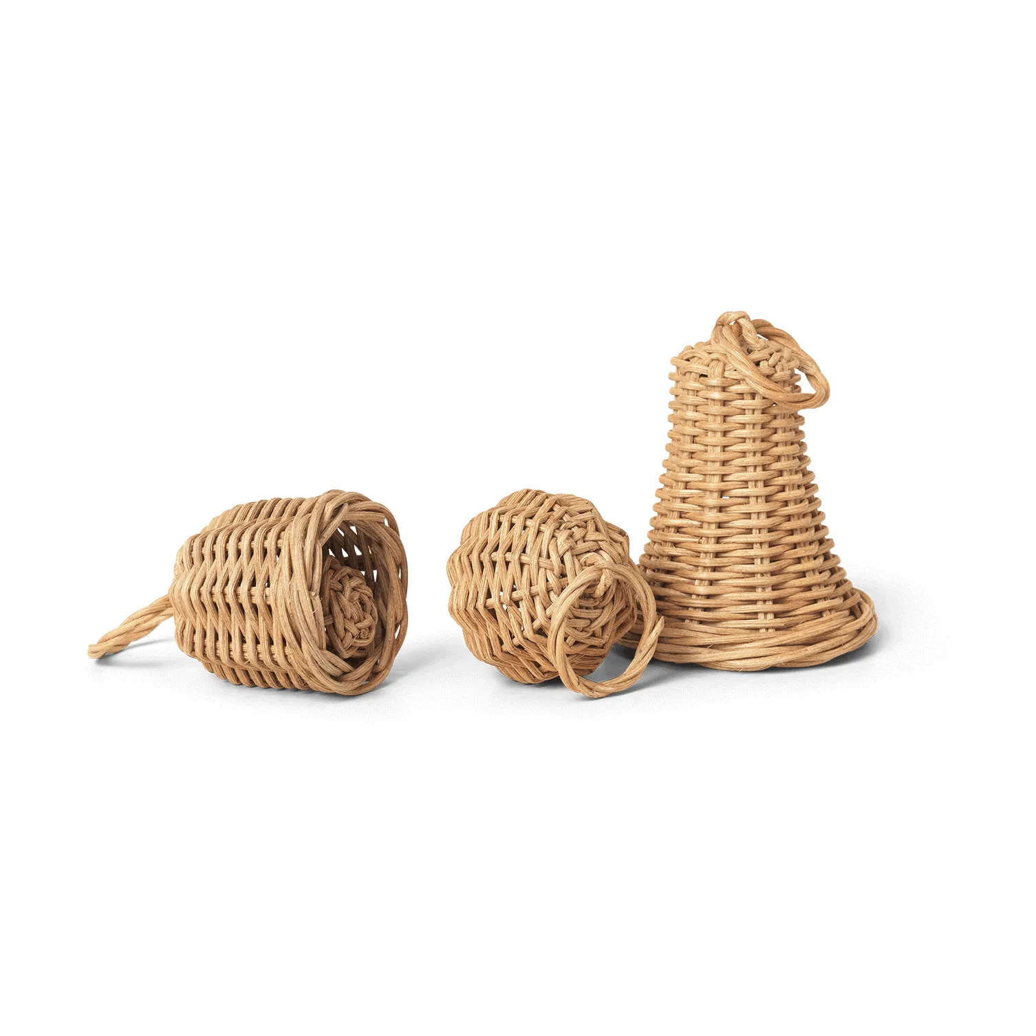 Colgante de navidad Braided Bell Baubles 3 unidades, Natural Ferm Living