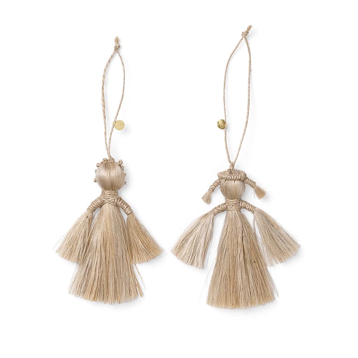 Colgante de navidad Wing angels 9 cm - Natural - Ferm Living