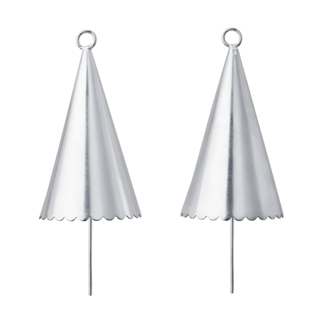 Colgante decorativo Cone bell, 2-pack, Plata Ferm Living
