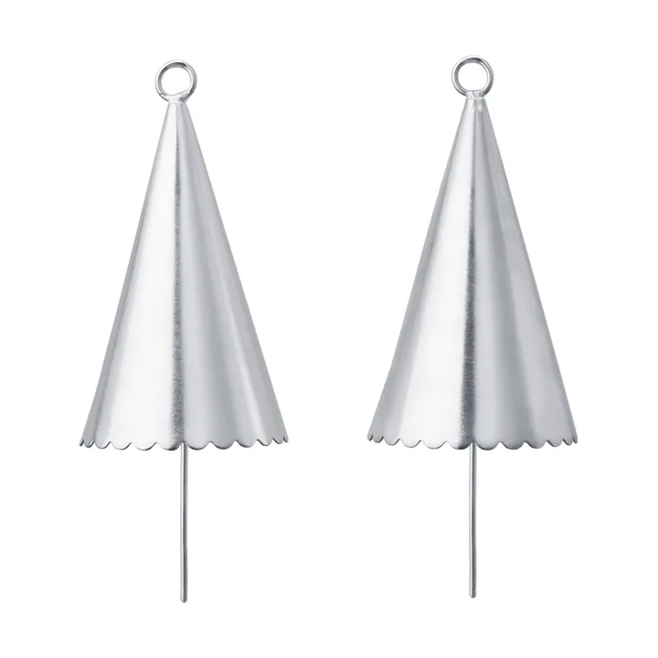 Colgante decorativo Cone bell, 2-pack - Plata - Ferm Living