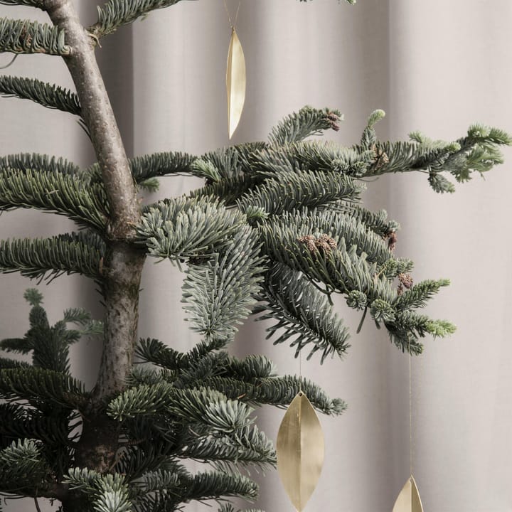 Colgantes de Navidad Leaf Brass, set de 4 Ferm Living
