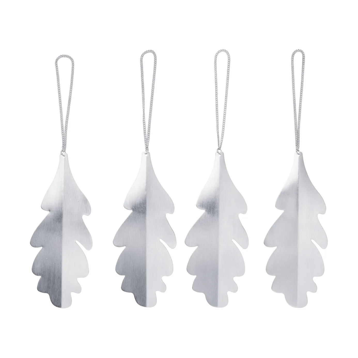 Colgantes decorativos Oak leaf 13,5 cm, 4-pack, Plata Ferm Living