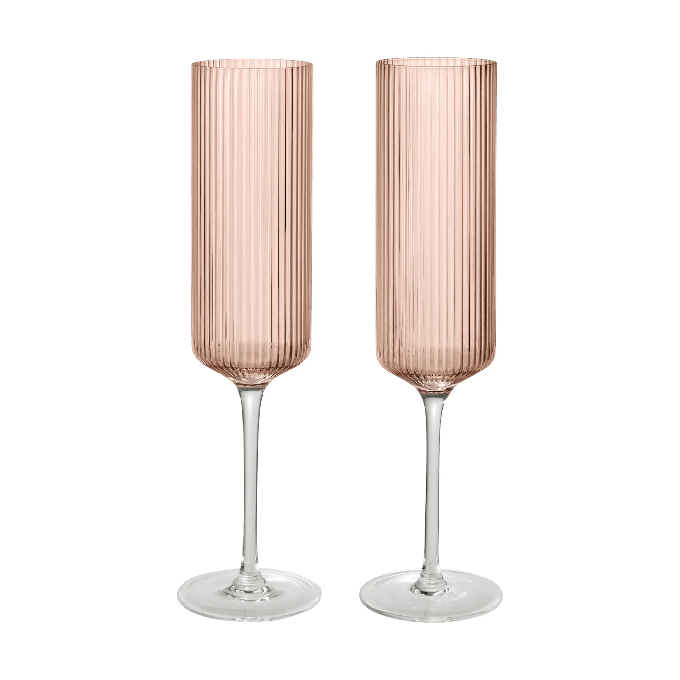 Copas de champán Ripple Champagne flutes 15 cl, 2-pack, Blush Ferm Living