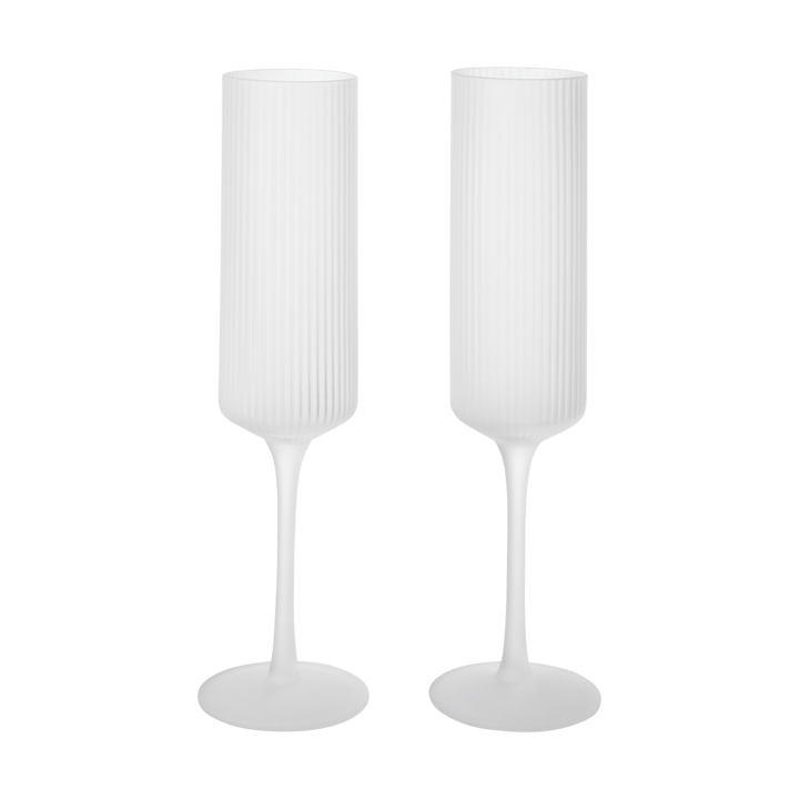 Copas de champán Ripple Champagne flutes 15 cl, 2-pack - Frosted - Ferm Living