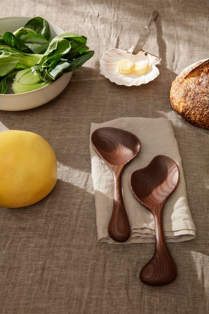 Cubiertos de ensalada Os 2 piezas, Dark brown Ferm Living