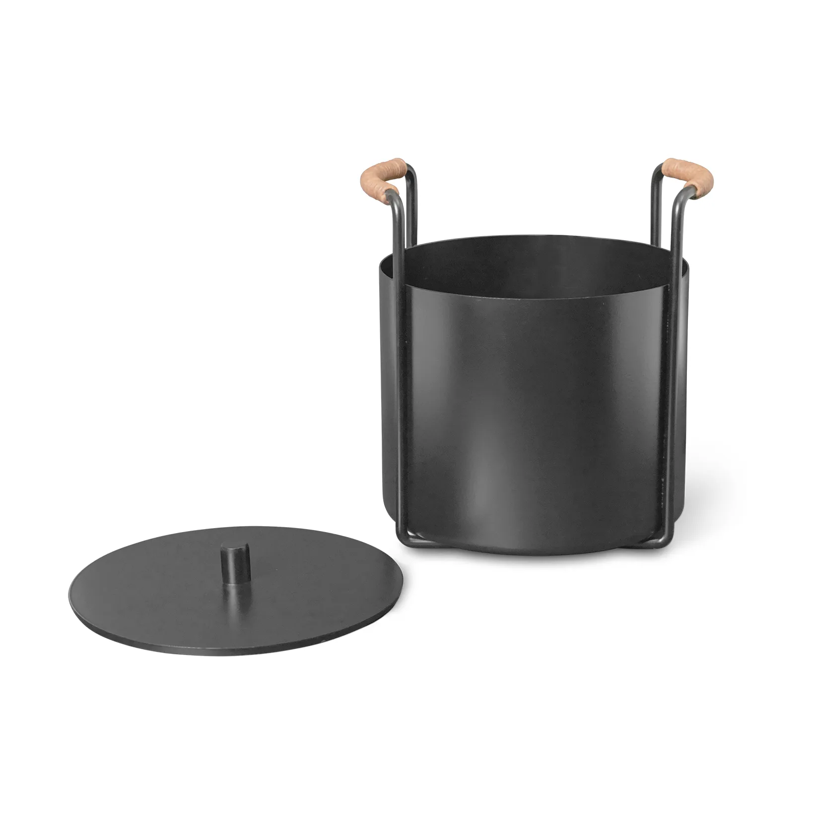 Cubo de leña y ceniza Port, Black Ferm Living
