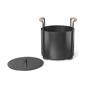 Cubo de leña y ceniza Port - Black - Ferm Living