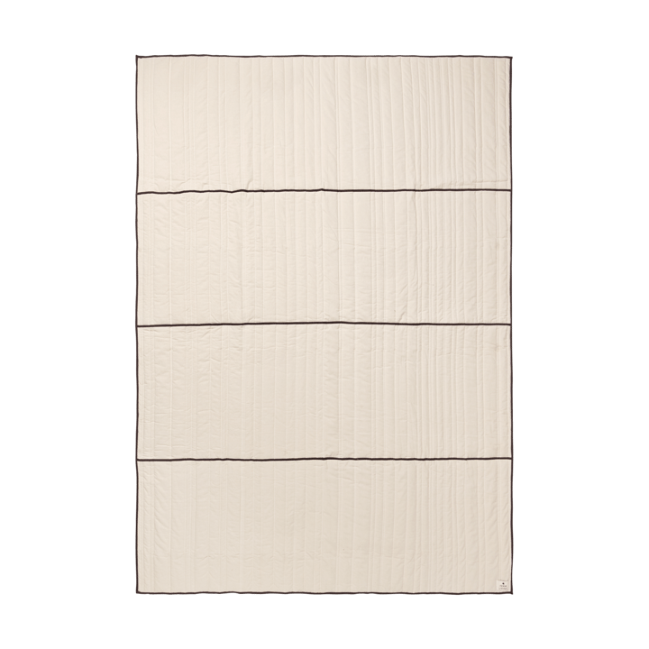 Cubrecama acolchado Vari - Natural-dark chocolate, 260x180 cm - Ferm Living